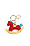 2 Pcs Leather Horse Keychains,Handmade leather Bag Pendant Keychain Rocker Horse ! - 2