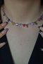 Steel Color Crystal Stone Gema Necklace Silver Color - 4