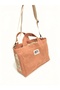 Nuggita Standard Size Salmon Piping Detailed Waxed Canvas Bag