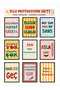 Colorful Motivational Quotes 9-Piece Poster Set – Modern Wall Decor, Inspirational for Office and Home