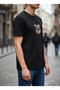 Men's Colorful Bear Graphic Printed T-Shirt 100% Cotton Modern Art Streetwear - 3