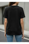 Women's Cute Cat Printed T-Shirt 100% Cotton Minimal Design Casual Comfortable - 4