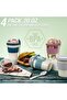 4 Pack Reusable Parfait Cups Take and Go Yogurt Cups - 7