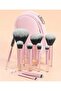 10-Piece Classic Multifunctional Makeup Brushes Set With Cosmetic Bag