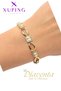 Xuping Vip Bracelet - Baguette Zircon Stone Jewelry Model Xuping Gold Bracelet Non-Tarnish 17+2cm