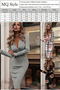 فستان "ميدي" كلاسيكي بنقشة الهاوندزتوث (Houndstooth) - 4