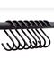 Multi-Purpose Metal 5-Piece Black Hook Hanger