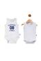 Baby Boy Undershirt Bodysuit Set of 2 100% Cotton Summer Sleeveless Bodysuit Printed & Plain White 0-24 Months - 2