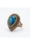 Bronze Women's Antique Jewelry Ring Color Changing Stone Hurrem Model Adjustable Vintage Ring - 5
