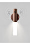 مصباح ذكي بمستشعر حركة LED، قابل لإعادة الشحن عبر USB، إضاءة دافئة، تشغيل تلقائي، تصميم خشبي