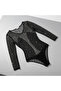 Women’s Body Stocking Lingerie – Mini Seamless Fishnet Mesh Bodystocking Teddy Bodysuit - 7