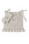Farmhouse Oven Apron and Glove Set |   Wreathed Bee Patterned |   Gingham Ruffled Stylish Design - 6