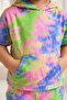 Girl's Tie-Dye Marbling Patterned Hooded Set with Kangaroo Pockets, Leggings, Top and Bottom Set, 18 Months–4 Years - 6