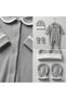 Unisex Baby Set 3-Piece (Overalls + Hat + Gloves) Cotton Newborn Hospital Release Gray Baby Set - 3