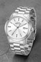 Steel Band with Calendar, Steel Case Men's Wristwatch Bracelet Gift Silver-White Sdslz002