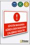 The Duty of the Supervisor Is Prohibited in the Guillotine Scissors Isg Warning Sign Dekota 25X35 cm