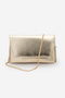 Women's Double-Eyed Gold Chain Magnet Closure Evening Dress Hand and Shoulder Bag Noreva Gold - 2