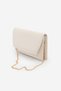 Women's Double-Eyed Gold Chain Magnet Closure Evening Dress Hand and Shoulder Bag Noreva Ecru - 7