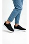 Men's Black 100% Genuine Nubuck Leather Casual Lace-Up Sneaker Shoes Vdz03027 - 3