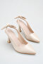 Beige Bowknot 9cm Women's Shoes - 3
