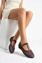 Mesh Embroidered and Embroidery-Detail Round Toe Luxury Women's Ballet Flats - 5