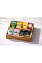 4-Compartment Wooden Organizer, Snack Box, Turkish Delight Box, Breakfast Box, Tea Bag Holder, Jewelry Box, 20X20 Cm, Box with Handle