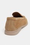 Nada Light Tan Genuine Suede Flat Sole Women's Loafer - 8
