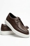 100% Genuine Leather Brown Ultra Light Lace-Up Casual Men's Shoes Luass29Al0050 - 4