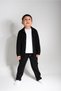 Boys' Black Slim Fit Lycra Shirt + Bib + Jagger Bottom Set (100% Cotton) - 5