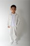 Boys' White Slim Fit Lycra Shirt+Badi+Jagger Bottom Set (100% Cotton) - 3