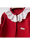 Balloon Sleeve Scalloped Baby Girl Jumpsuit - 3
