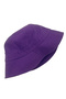 Purple Cotton Bucket Hat Purple Cotton Summer Solid Color Unisex Bucket Hat - 5