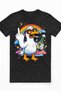 Fun Duck Design Printed Unisex Black Short Sleeve Tshirt