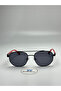 Ferori̇ Black Sunglasses Geometric Black Frame with Red Detail 51 Additional Lenses - 2