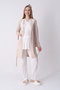 Maternity Pajamas Dressing Gown 3-Piece Set Lace Collar Pocketed Buttoned Breastfeeding Cotton Viscose Maternity Pajamas