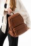 Y.S.Deri Women's Backpack Suitable for Daily Use Multi-Pocket Washable Faux Leather 30*25 cm Vegan Bag