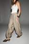 Tensellet women's tencel fabric barrel beige pants - 3