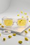 Fun Sunglasses with Transparent Cat Eye Frame and Colored Lenses, Blue, Yellow, Pink Lenses Color Options - 2