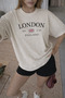 Beige London Printed Oversize T-Shirt - 3