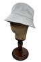 Gray Cotton Bucket Hat Gray Cotton Summer Solid Color Unisex Bucket Hat - 3