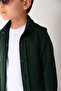 Boys' Green Slim Fit Lycra Shirt + Badi + Jagger Bottom Set (100% Cotton) - 6