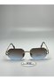 Cartyy V12B Blue Sunglasses Geometric Gold Frame 54 Inserts - 3