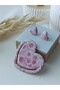 Bookmarks and Earrings Set of 2 Handmade Polymer Clay Heart Patterned Gift Bookmarks - 2