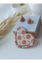 Bookmarks and Earrings Set of 2 Handmade Polymer Clay Heart Patterned Gift Bookmarks - 2