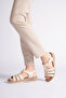 Genuine Leather Beige Orthopedic Women's Sandals - 4