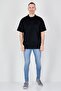 Men Ribbed Neck Short Sleeve Textured T-Shirts, Black - 4