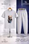 Children's Bear Style 11 No Printed T-Shirt Tracksuit Set
