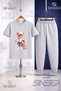 Children's Teddy Bear Suitcase Printed T-Shirt and Sweatpants Set for Girls