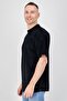 Men Ribbed Neck Short Sleeve Textured T-Shirts, Black - 2