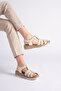 Genuine Leather Beige Orthopedic Women's Sandals - 2